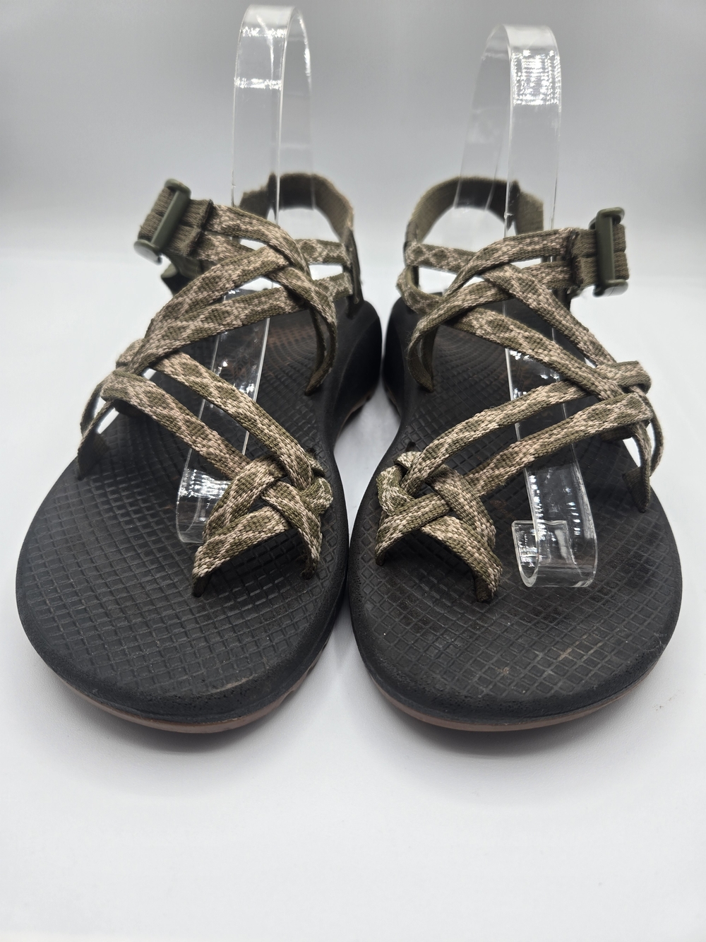 Chaco Hiking Sandals Olive Geometric Adjustable Sport Sandals Women's Size 7 - Picture 7 of 8